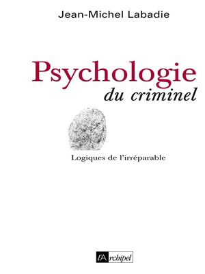 cover image of Psychologie du criminel